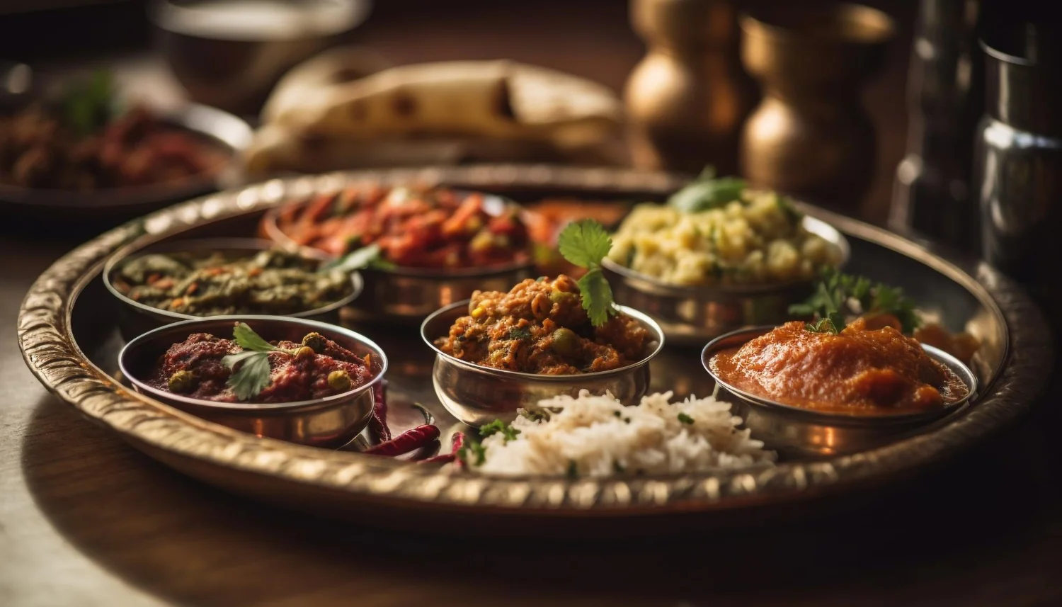 Indian themed dinner night spread