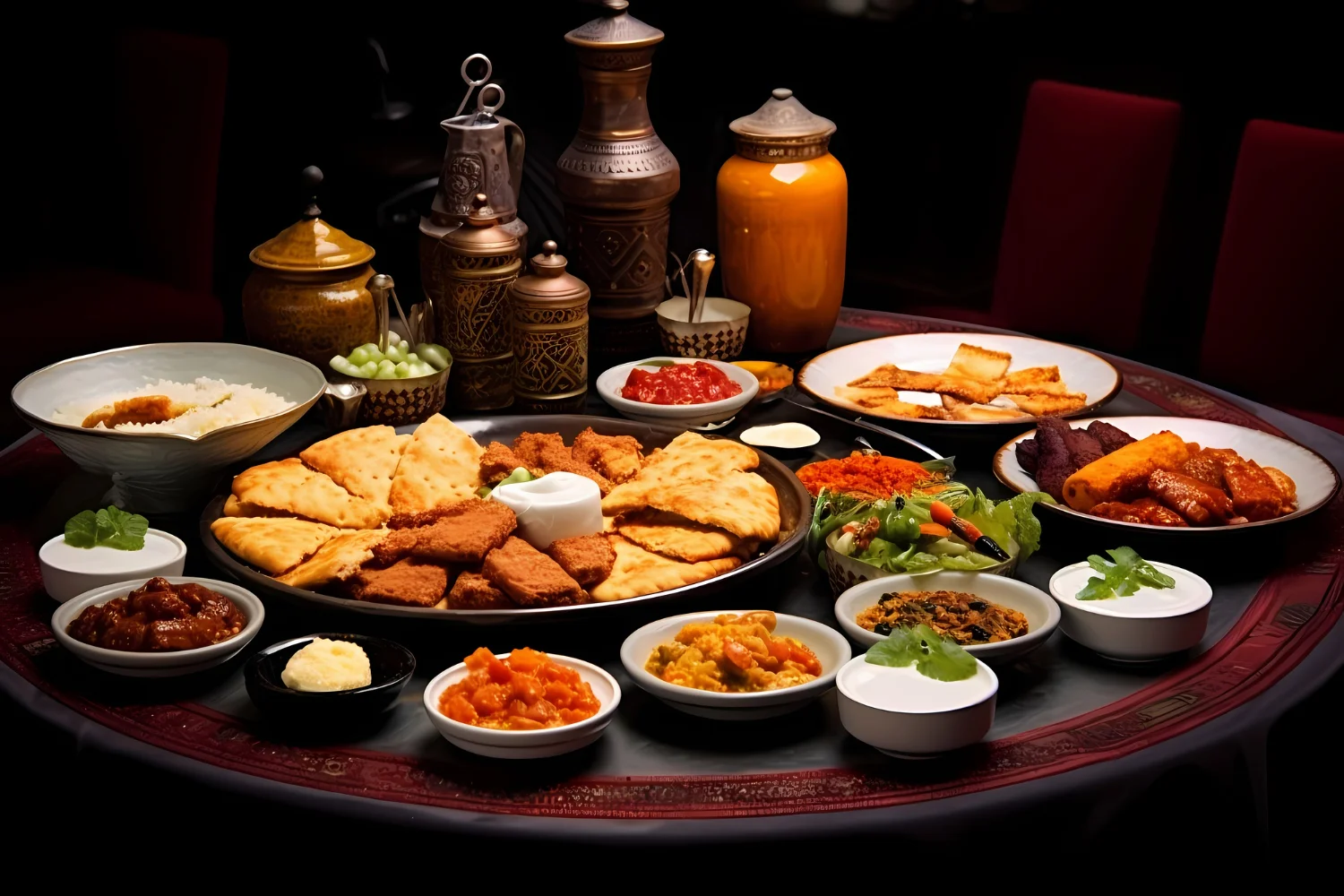 Turkish themed dinner night spread